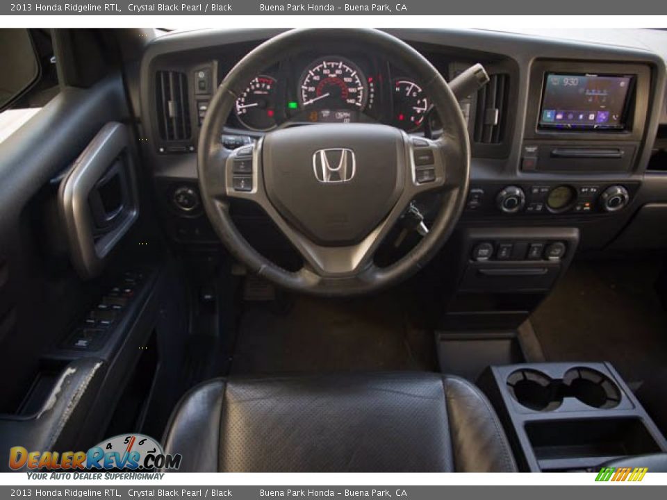 2013 Honda Ridgeline RTL Crystal Black Pearl / Black Photo #5