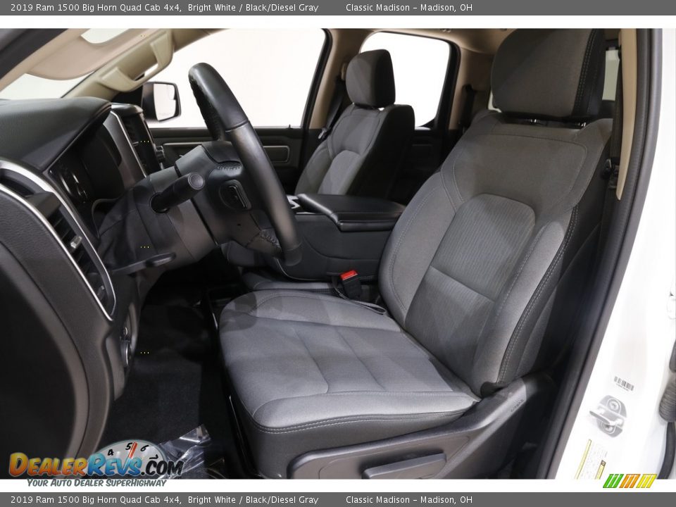 2019 Ram 1500 Big Horn Quad Cab 4x4 Bright White / Black/Diesel Gray Photo #5