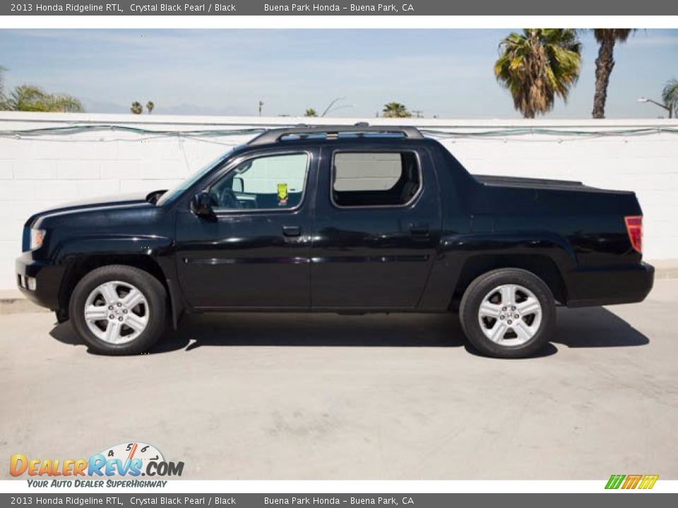 2013 Honda Ridgeline RTL Crystal Black Pearl / Black Photo #8