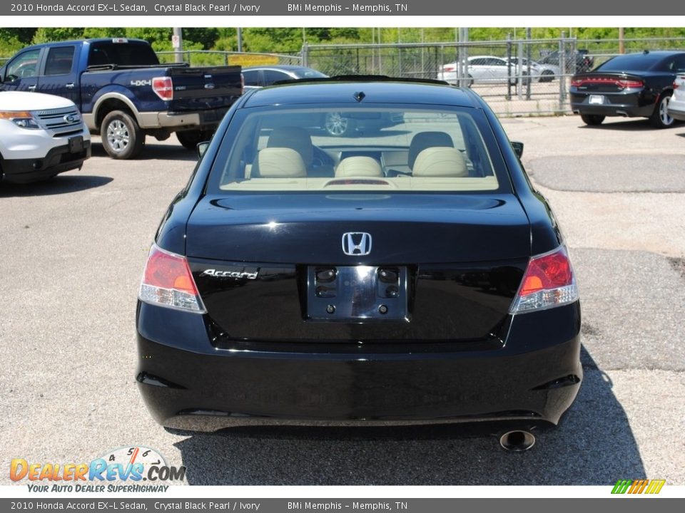 2010 Honda Accord EX-L Sedan Crystal Black Pearl / Ivory Photo #4