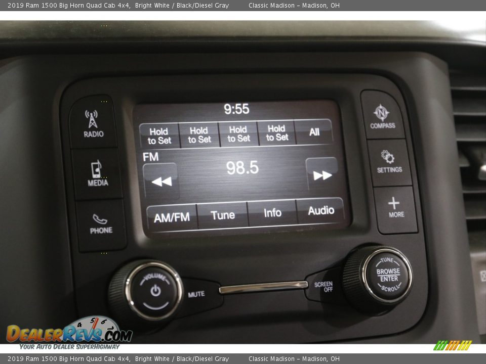 2019 Ram 1500 Big Horn Quad Cab 4x4 Bright White / Black/Diesel Gray Photo #11