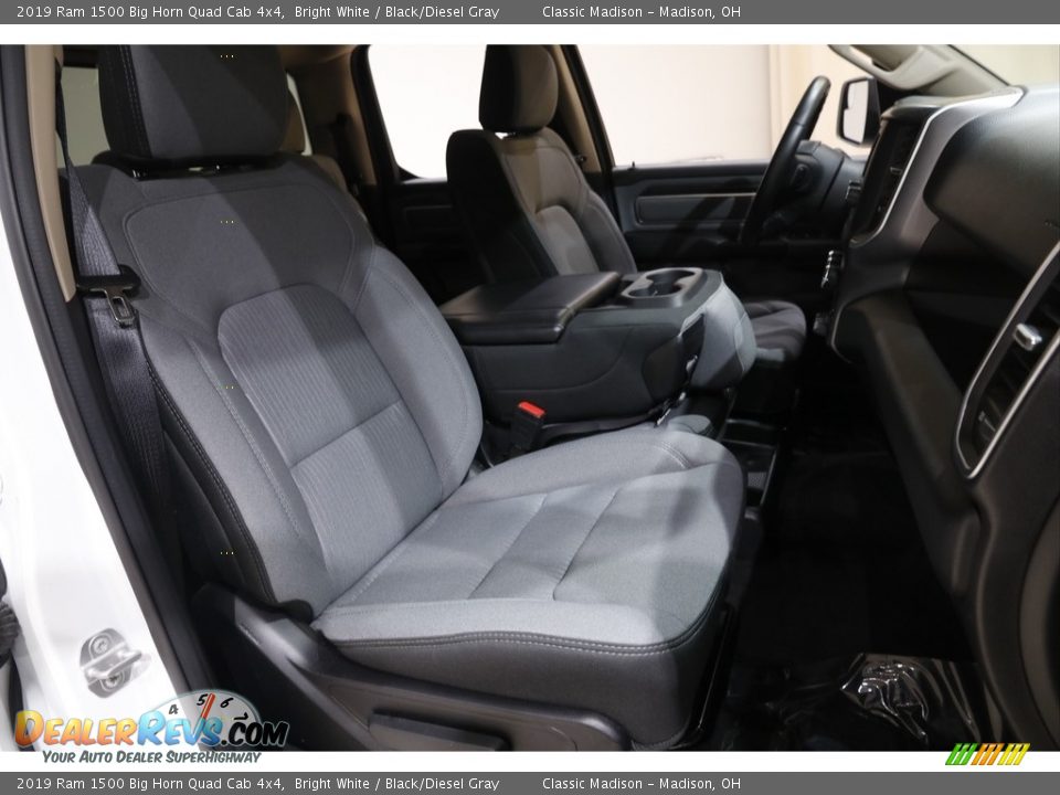 2019 Ram 1500 Big Horn Quad Cab 4x4 Bright White / Black/Diesel Gray Photo #14