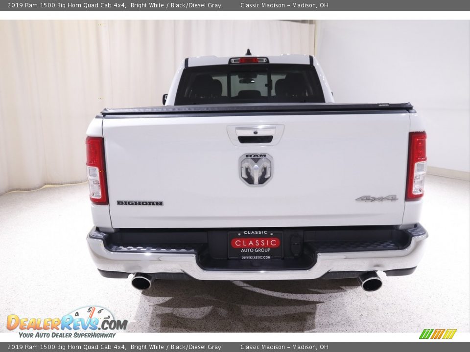 2019 Ram 1500 Big Horn Quad Cab 4x4 Bright White / Black/Diesel Gray Photo #17