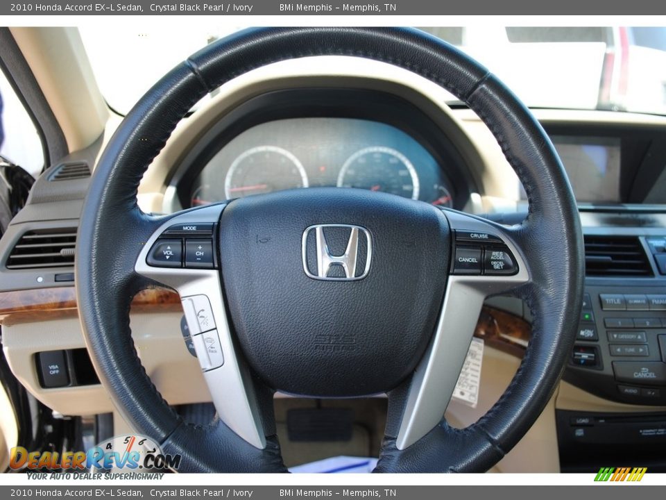 2010 Honda Accord EX-L Sedan Crystal Black Pearl / Ivory Photo #13