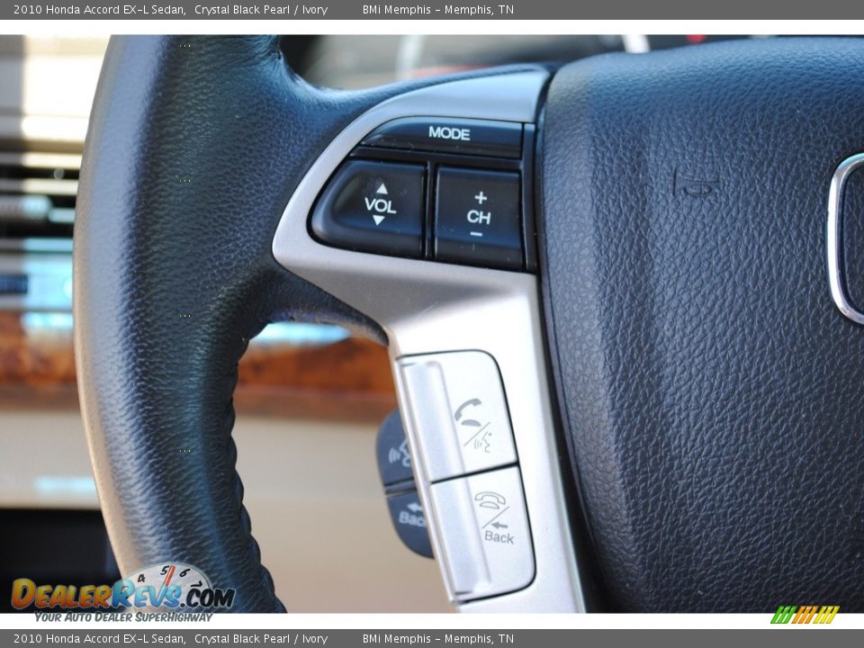 2010 Honda Accord EX-L Sedan Crystal Black Pearl / Ivory Photo #14