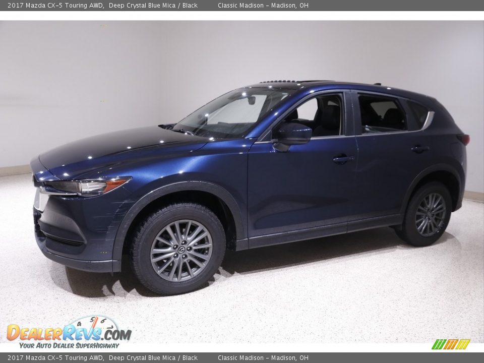 2017 Mazda CX-5 Touring AWD Deep Crystal Blue Mica / Black Photo #3