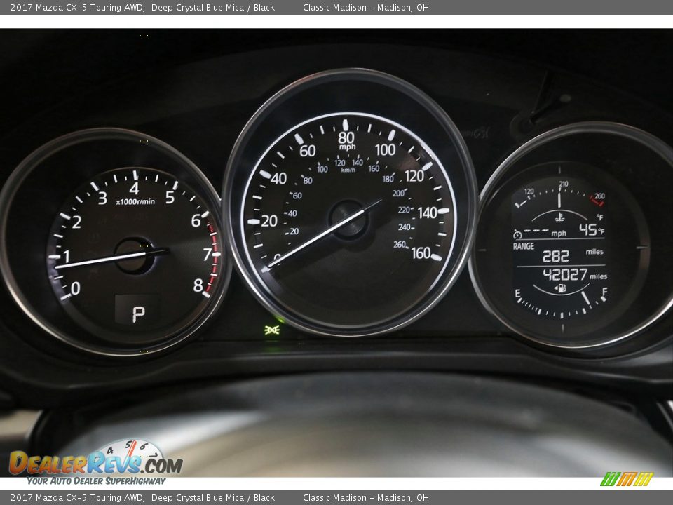 2017 Mazda CX-5 Touring AWD Deep Crystal Blue Mica / Black Photo #8