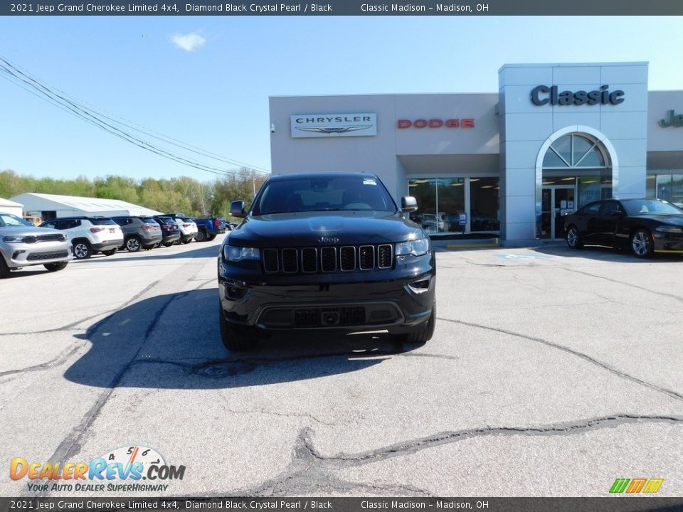 2021 Jeep Grand Cherokee Limited 4x4 Diamond Black Crystal Pearl / Black Photo #2