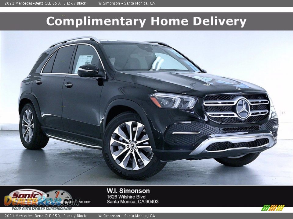 2021 Mercedes-Benz GLE 350 Black / Black Photo #1