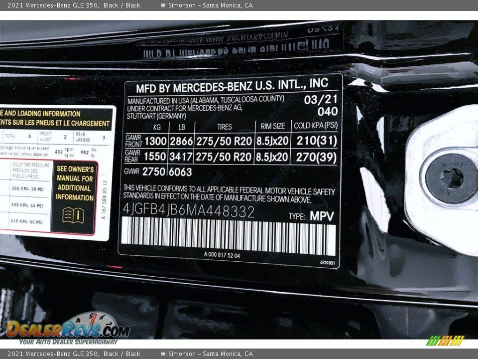 2021 Mercedes-Benz GLE 350 Black / Black Photo #11