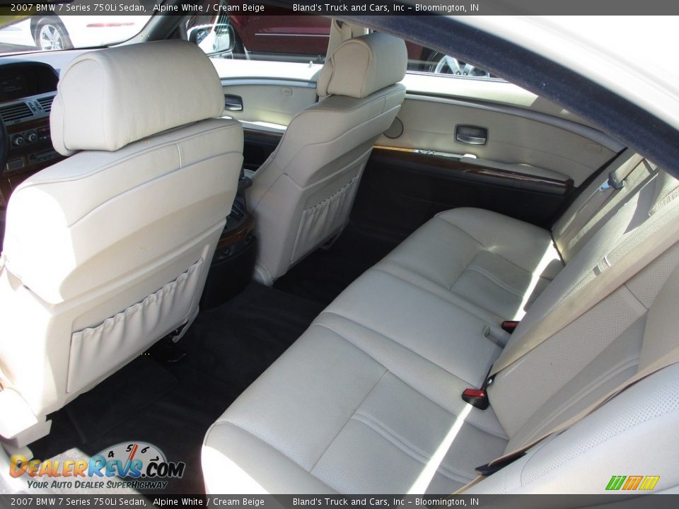 2007 BMW 7 Series 750Li Sedan Alpine White / Cream Beige Photo #8