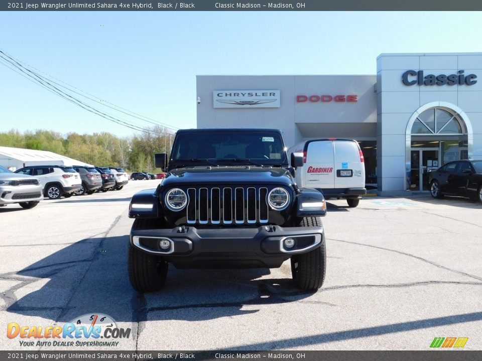2021 Jeep Wrangler Unlimited Sahara 4xe Hybrid Black / Black Photo #2