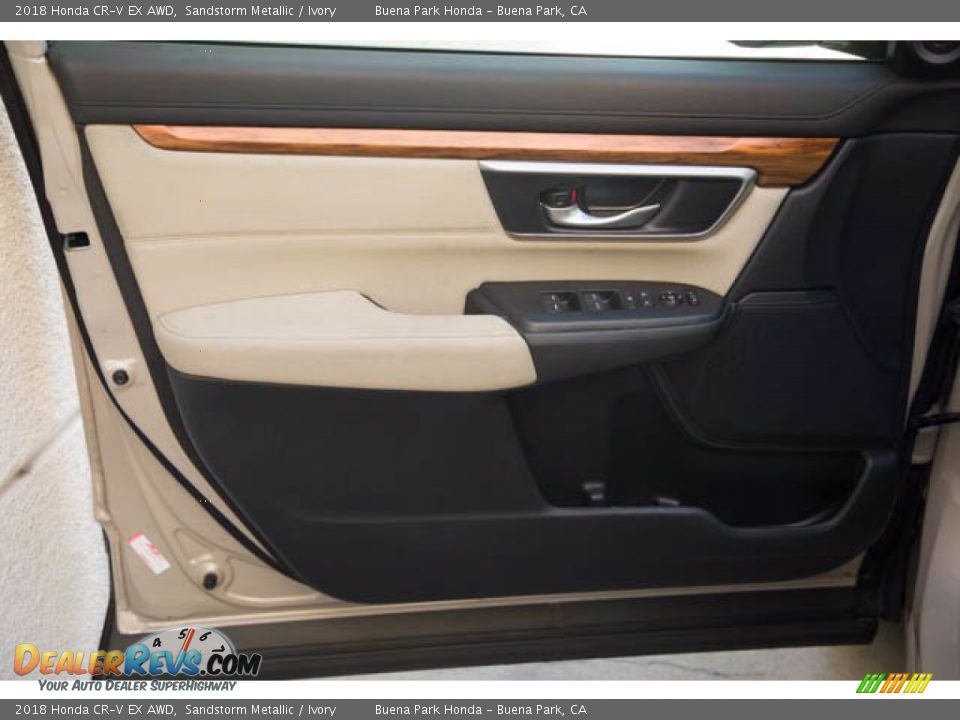 2018 Honda CR-V EX AWD Sandstorm Metallic / Ivory Photo #28