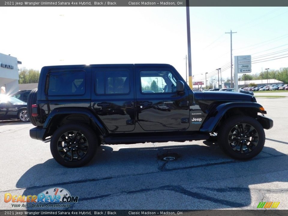 2021 Jeep Wrangler Unlimited Sahara 4xe Hybrid Black / Black Photo #3