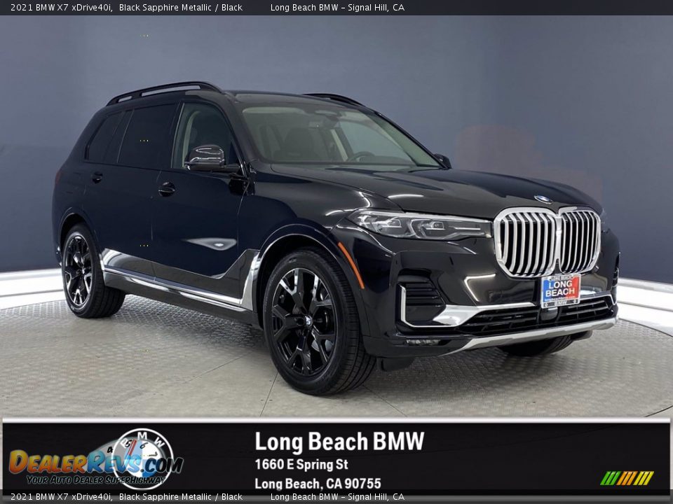 2021 BMW X7 xDrive40i Black Sapphire Metallic / Black Photo #1