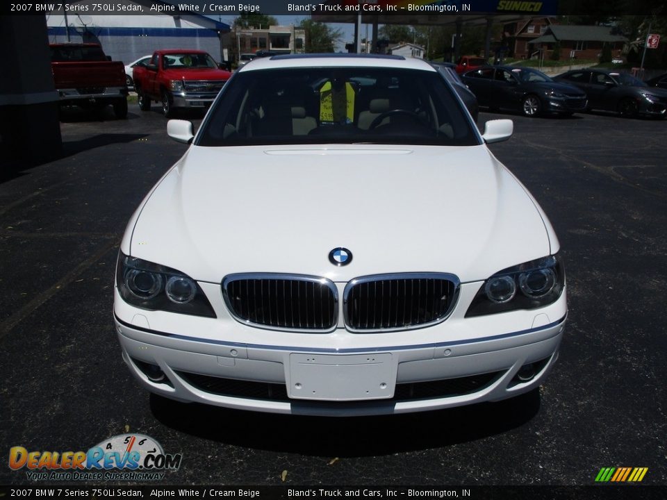 2007 BMW 7 Series 750Li Sedan Alpine White / Cream Beige Photo #25