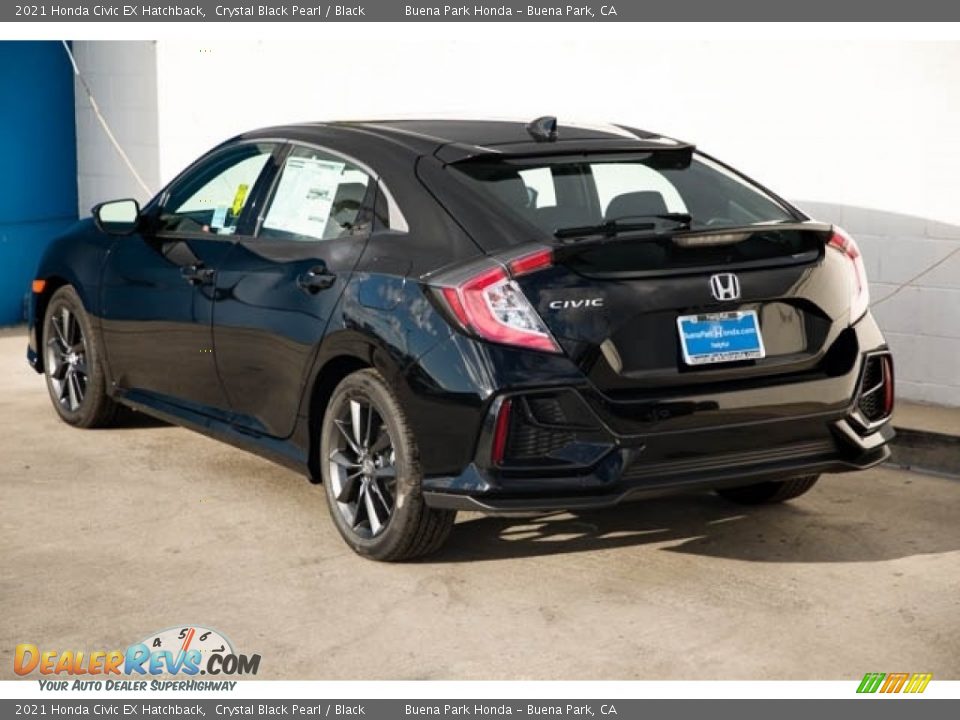 2021 Honda Civic EX Hatchback Crystal Black Pearl / Black Photo #2