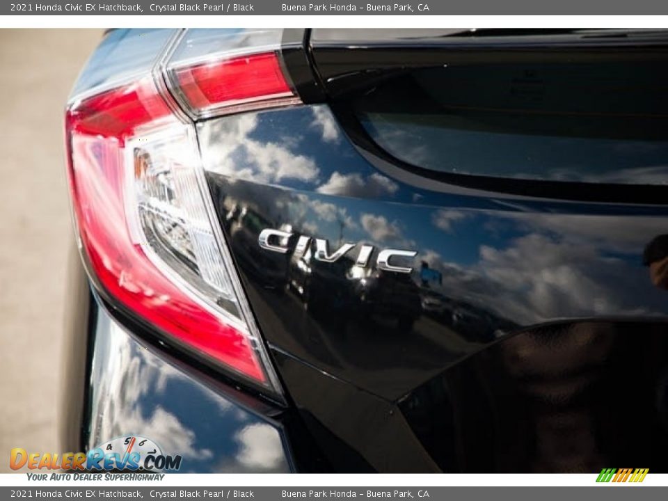 2021 Honda Civic EX Hatchback Crystal Black Pearl / Black Photo #6