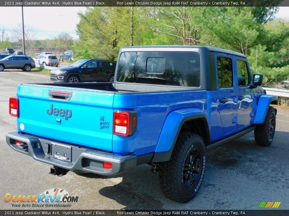 2021 Jeep Gladiator Willys 4x4 Hydro Blue Pearl / Black Photo #5