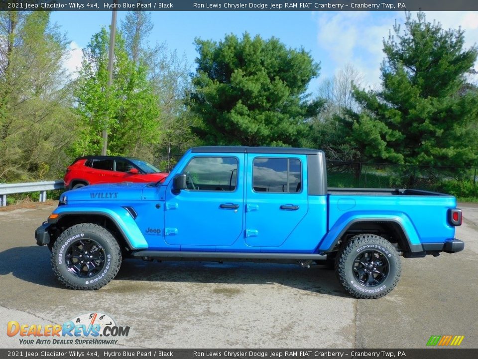2021 Jeep Gladiator Willys 4x4 Hydro Blue Pearl / Black Photo #8