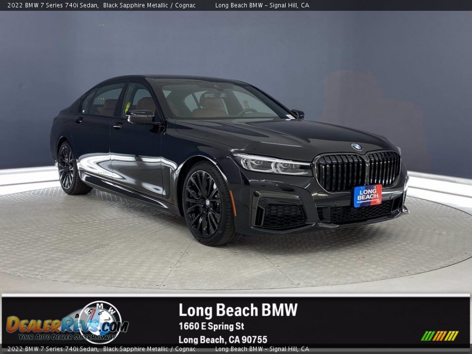 2022 BMW 7 Series 740i Sedan Black Sapphire Metallic / Cognac Photo #1