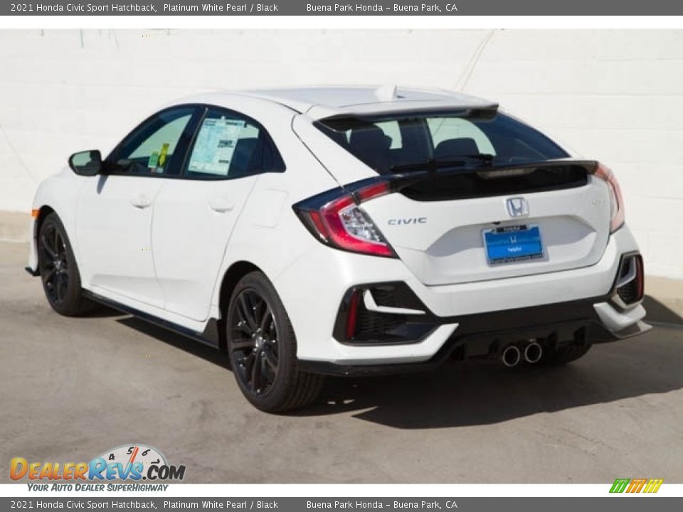 2021 Honda Civic Sport Hatchback Platinum White Pearl / Black Photo #2