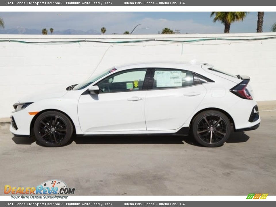 2021 Honda Civic Sport Hatchback Platinum White Pearl / Black Photo #4