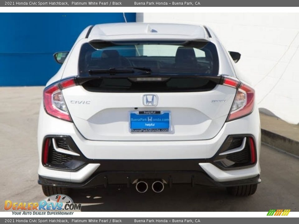 2021 Honda Civic Sport Hatchback Platinum White Pearl / Black Photo #5