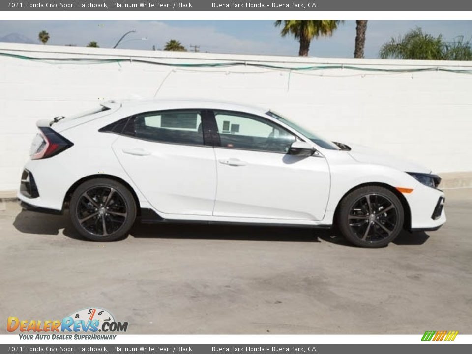 2021 Honda Civic Sport Hatchback Platinum White Pearl / Black Photo #8