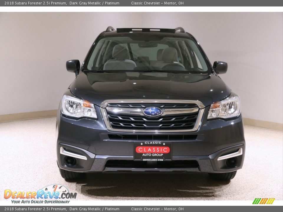 2018 Subaru Forester 2.5i Premium Dark Gray Metallic / Platinum Photo #2