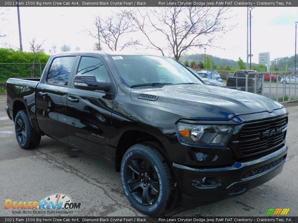 2021 Ram 1500 Big Horn Crew Cab 4x4 Diamond Black Crystal Pearl / Black Photo #3