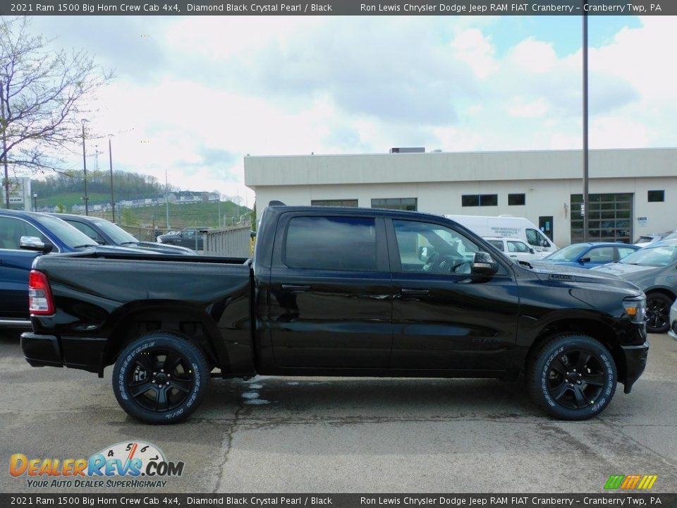 2021 Ram 1500 Big Horn Crew Cab 4x4 Diamond Black Crystal Pearl / Black Photo #4