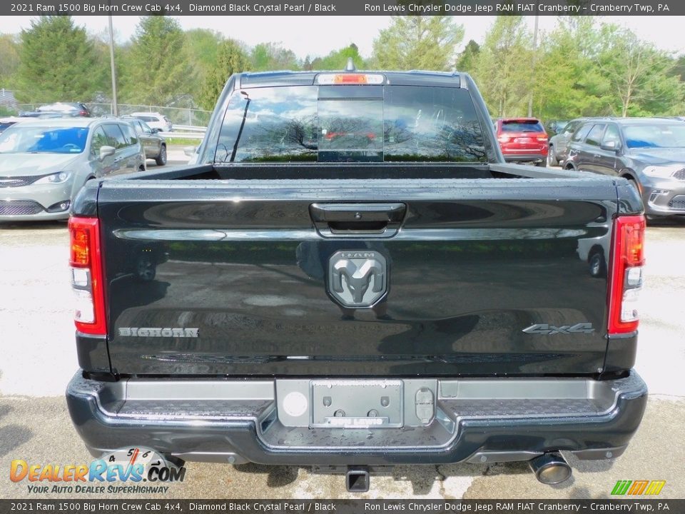 2021 Ram 1500 Big Horn Crew Cab 4x4 Diamond Black Crystal Pearl / Black Photo #6