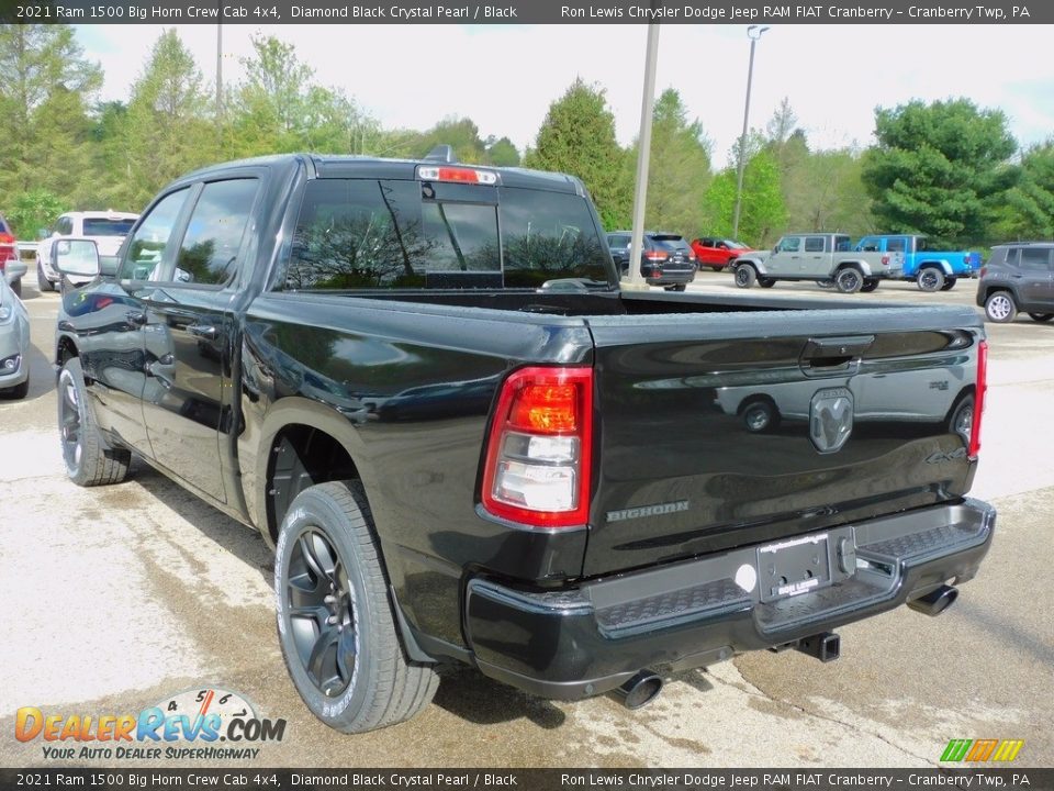 2021 Ram 1500 Big Horn Crew Cab 4x4 Diamond Black Crystal Pearl / Black Photo #8