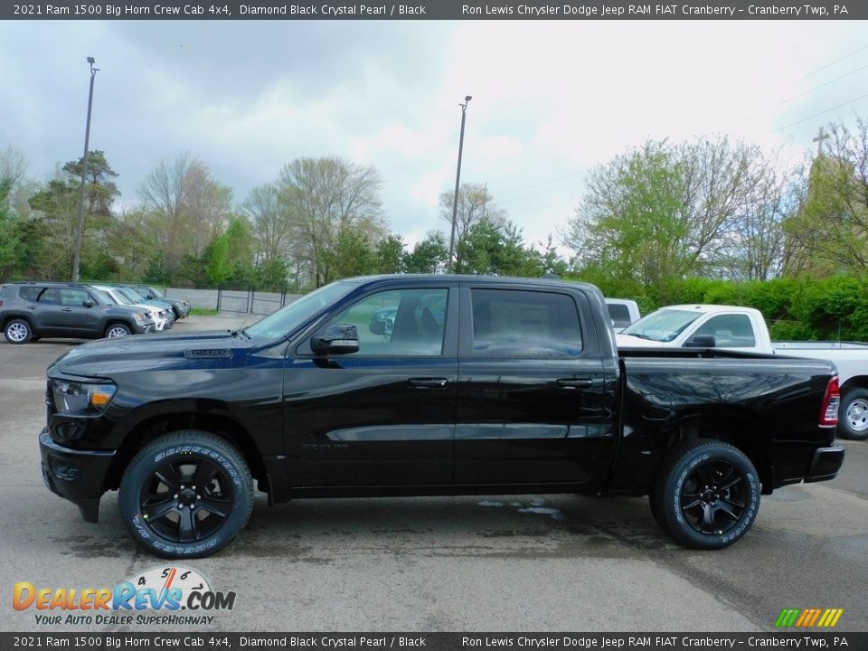 2021 Ram 1500 Big Horn Crew Cab 4x4 Diamond Black Crystal Pearl / Black Photo #9