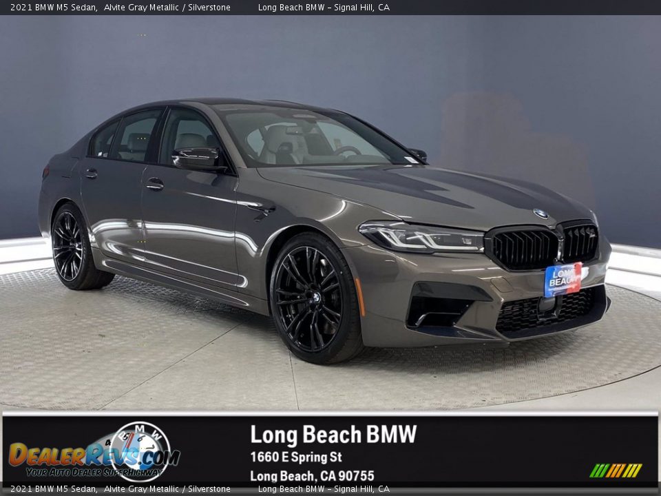 2021 BMW M5 Sedan Alvite Gray Metallic / Silverstone Photo #1