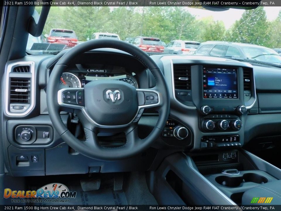 2021 Ram 1500 Big Horn Crew Cab 4x4 Diamond Black Crystal Pearl / Black Photo #13