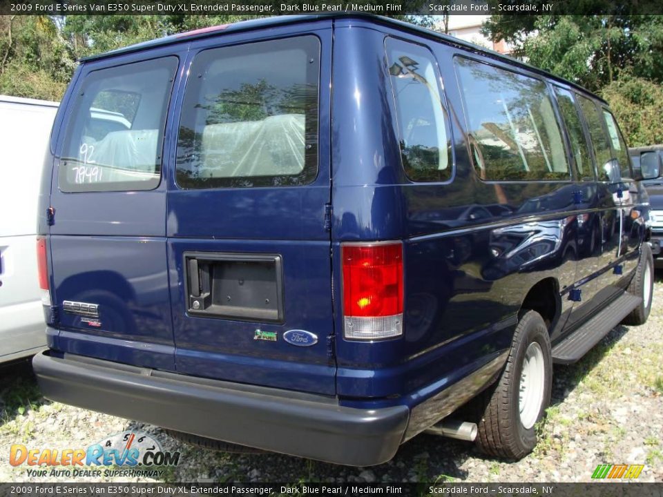 2009 Ford E Series Van E350 Super Duty XL Extended Passenger Dark Blue Pearl / Medium Flint Photo #4