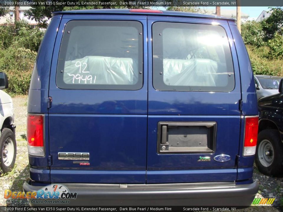 2009 Ford E Series Van E350 Super Duty XL Extended Passenger Dark Blue Pearl / Medium Flint Photo #5