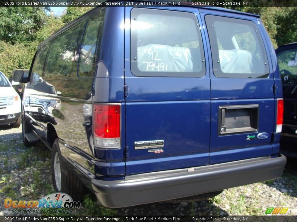 2009 Ford E Series Van E350 Super Duty XL Extended Passenger Dark Blue Pearl / Medium Flint Photo #6