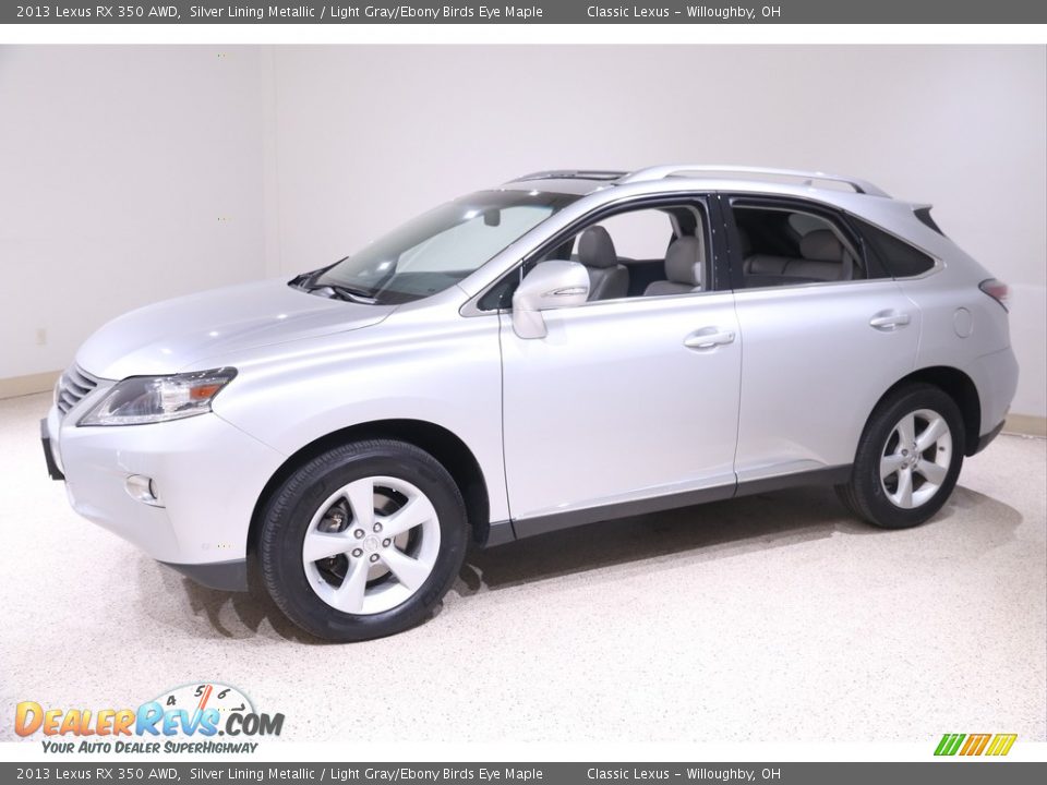 2013 Lexus RX 350 AWD Silver Lining Metallic / Light Gray/Ebony Birds Eye Maple Photo #3