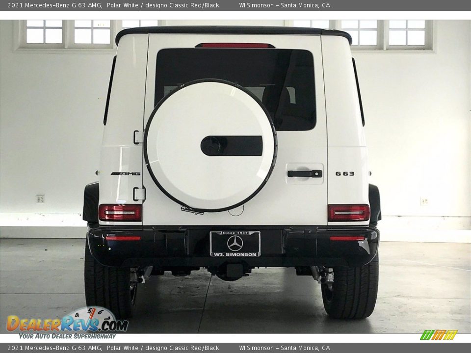 2021 Mercedes-Benz G 63 AMG Polar White / designo Classic Red/Black Photo #3