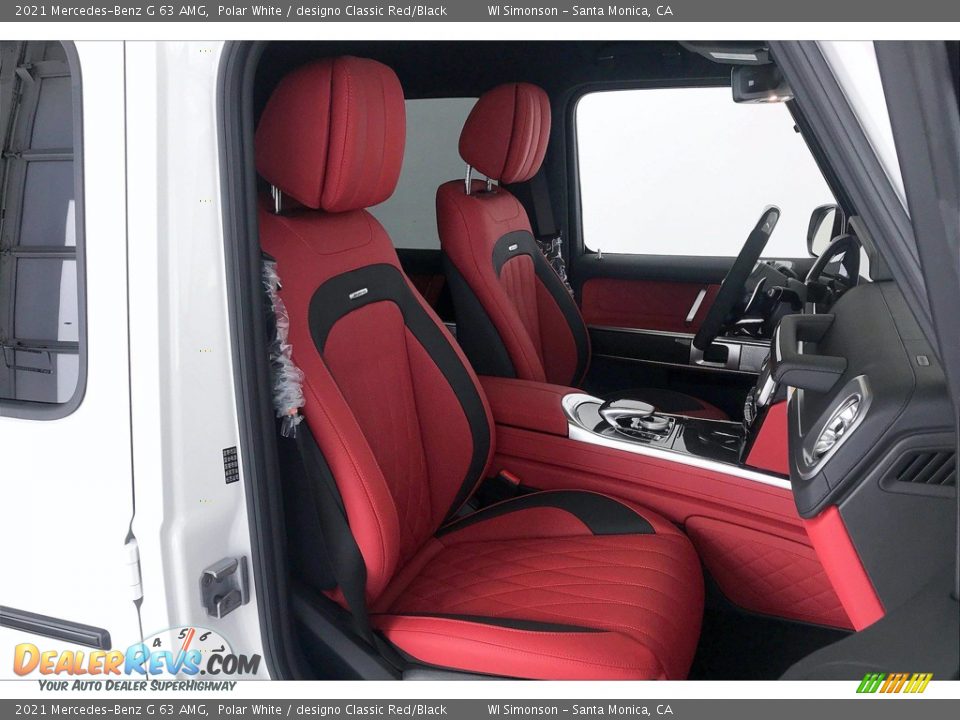 2021 Mercedes-Benz G 63 AMG Polar White / designo Classic Red/Black Photo #5