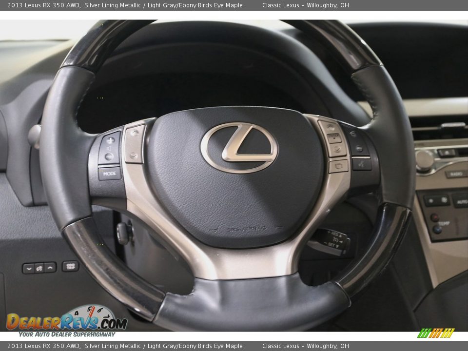 2013 Lexus RX 350 AWD Silver Lining Metallic / Light Gray/Ebony Birds Eye Maple Photo #7