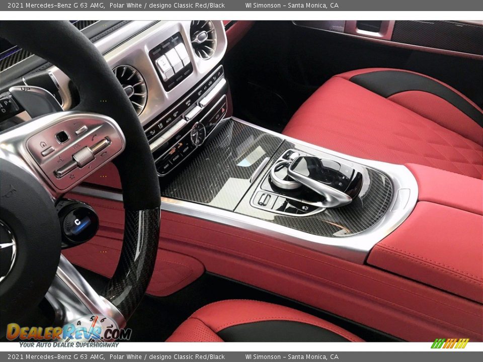 2021 Mercedes-Benz G 63 AMG Polar White / designo Classic Red/Black Photo #8