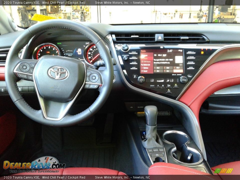 2020 Toyota Camry XSE Wind Chill Pearl / Cockpit Red Photo #18