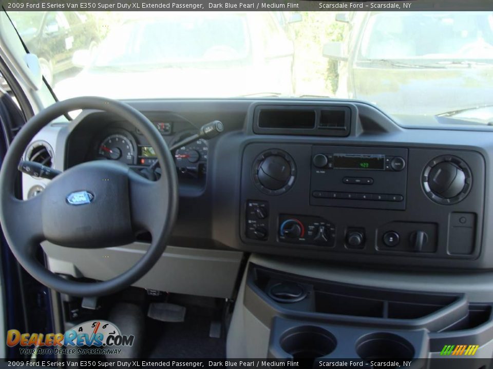 2009 Ford E Series Van E350 Super Duty XL Extended Passenger Dark Blue Pearl / Medium Flint Photo #17