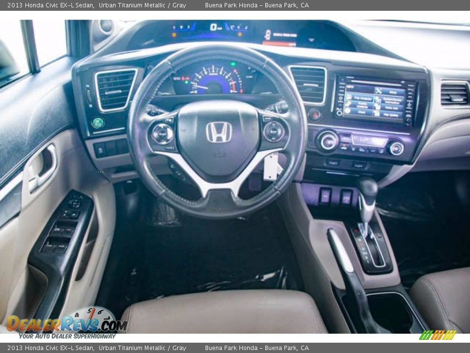 2013 Honda Civic EX-L Sedan Urban Titanium Metallic / Gray Photo #5