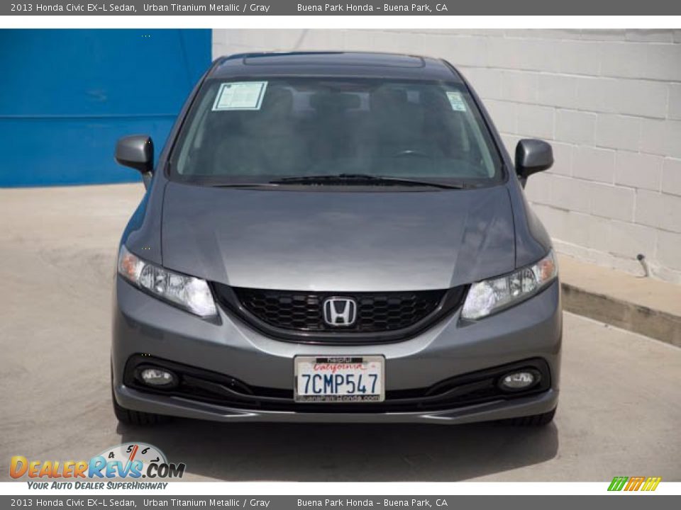 2013 Honda Civic EX-L Sedan Urban Titanium Metallic / Gray Photo #7