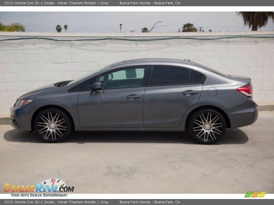 2013 Honda Civic EX-L Sedan Urban Titanium Metallic / Gray Photo #8